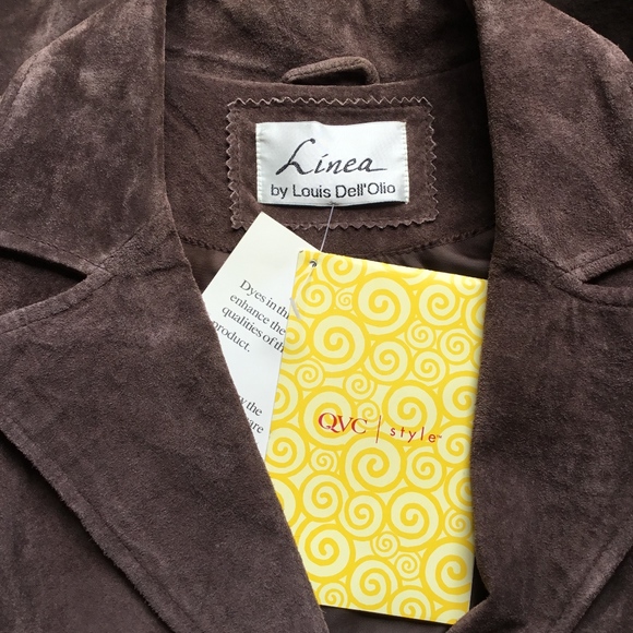 LINEA by LOUIS DELL'OLIO Brown Suede Long Leather - Picture 6 of 7